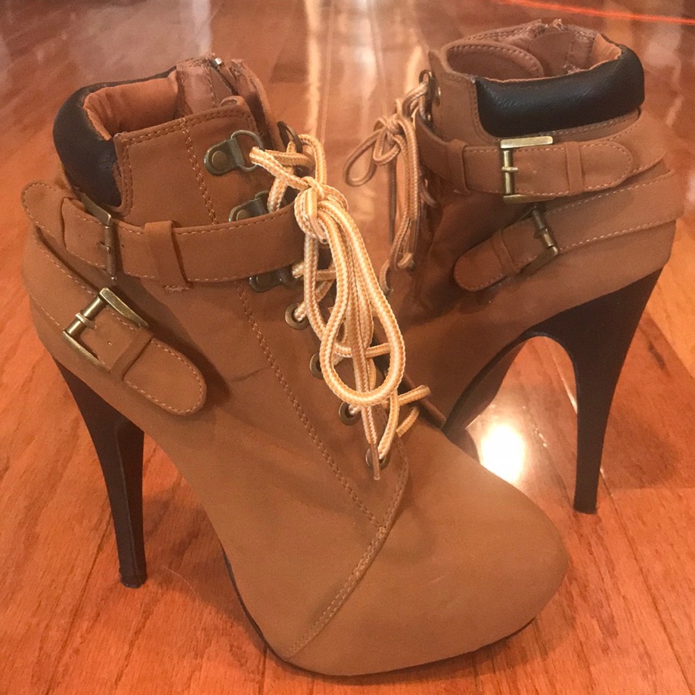 Heel ankle boots-timberland style